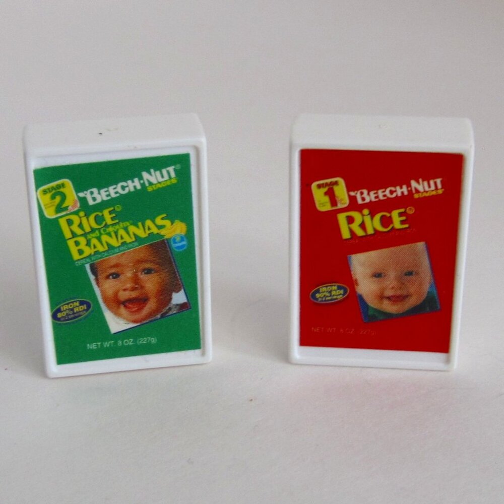Barbie Dollhouse Baby Food Cereal 2 Boxes Beech Nut